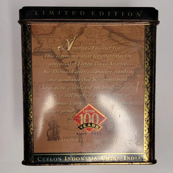 Vintage Lipton Limited Edition 100 Years Tin - Picture 3 of 7